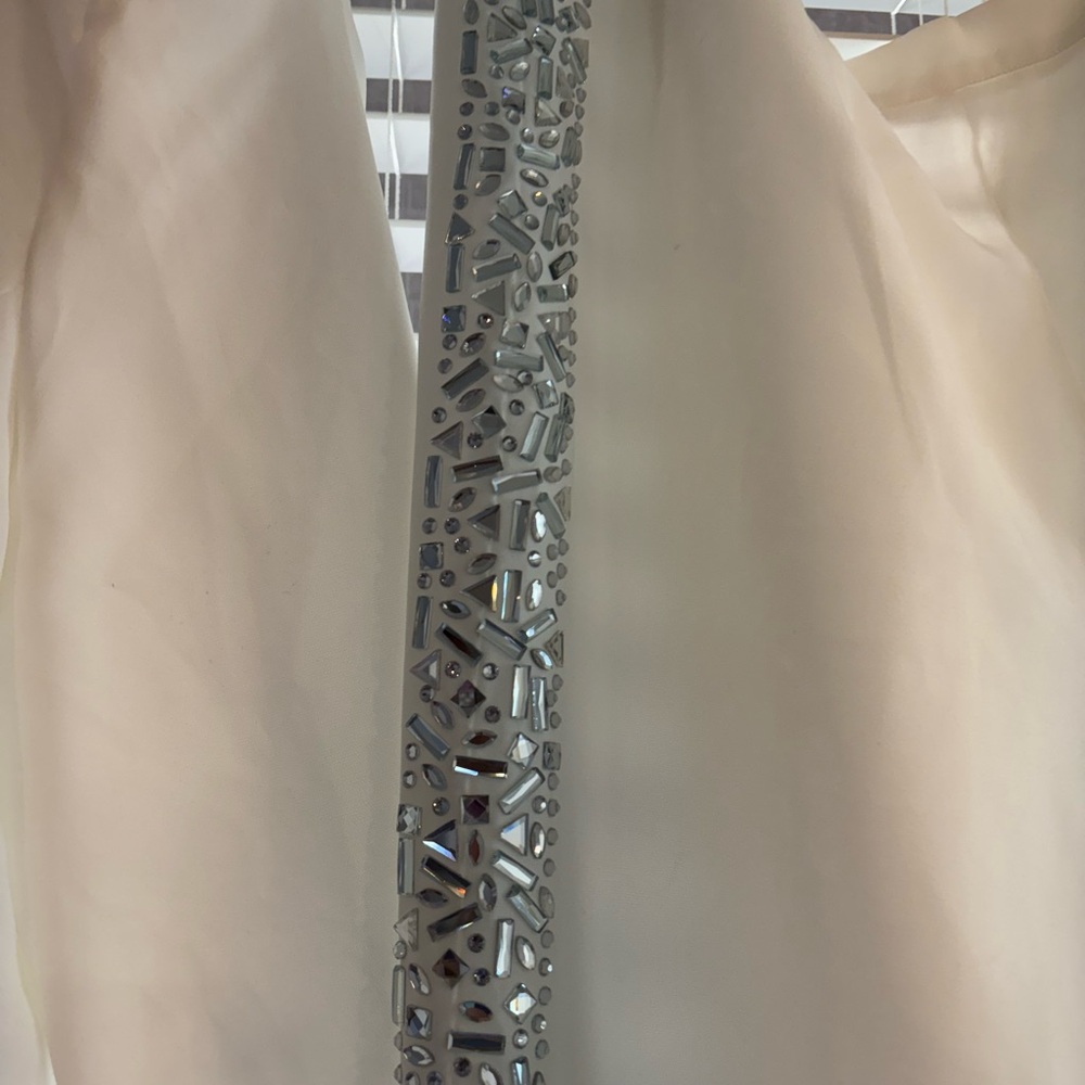 Fashion Nova White Pantsuit w/ Silver (crushed mirror look) XL - Picture 13 of 14